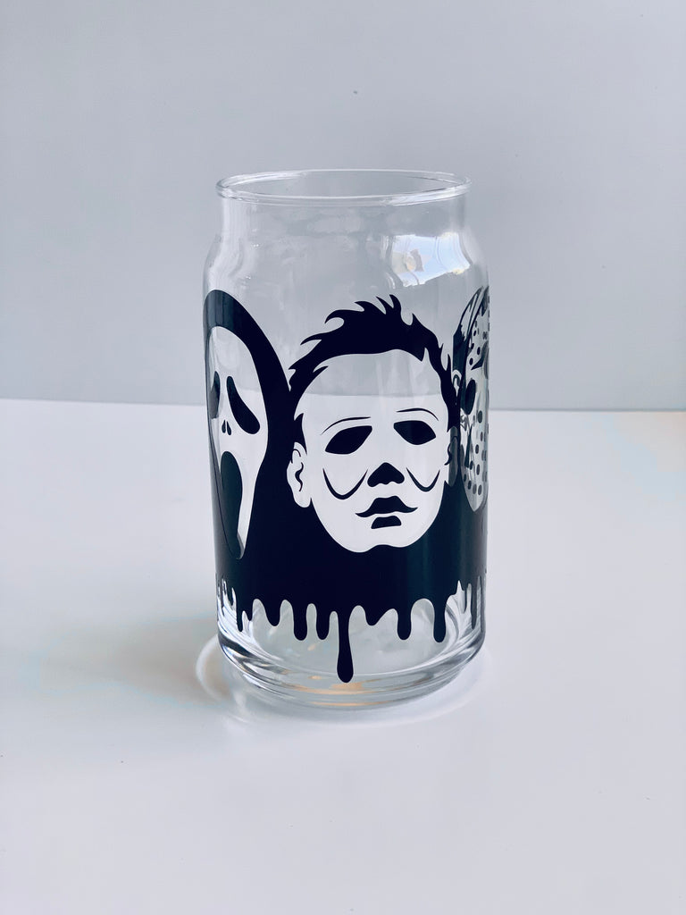Spooky Season Glass Can Cups