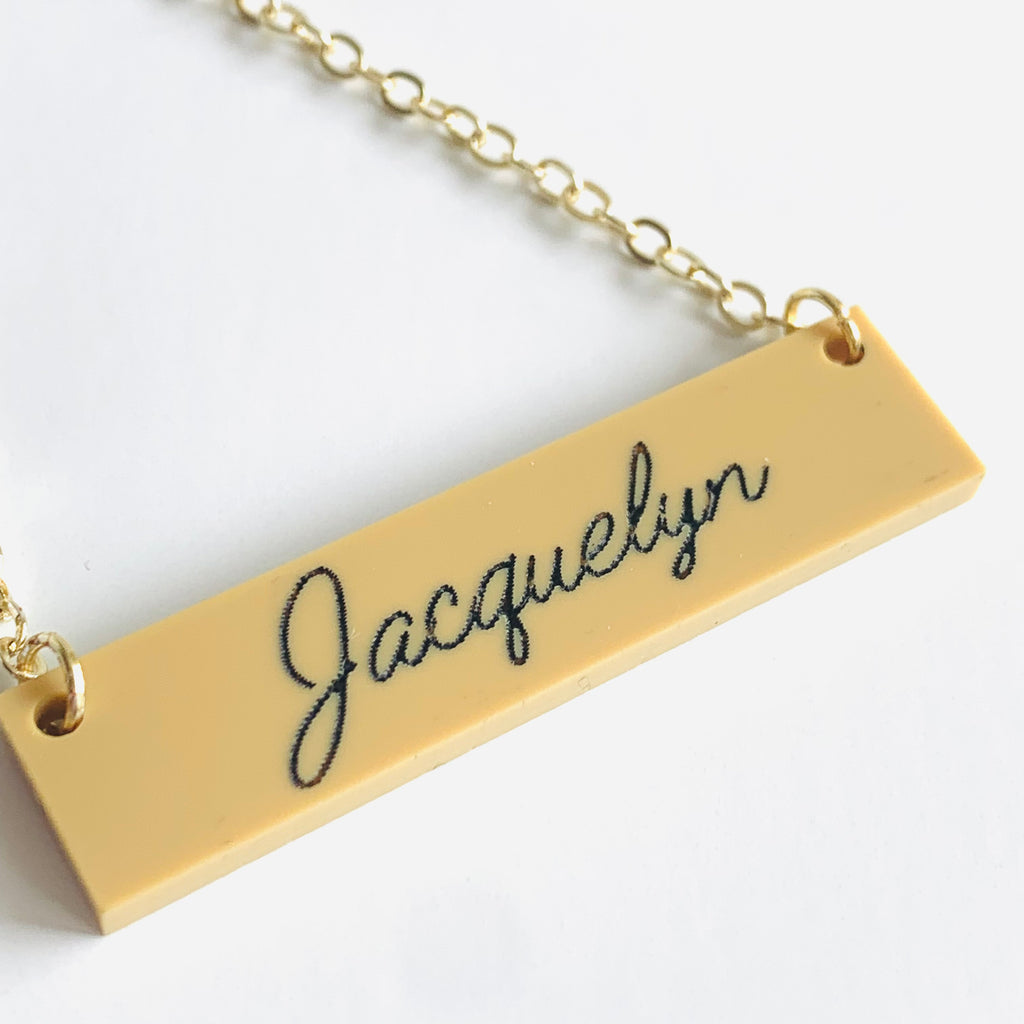Fall Color Personalized Acrylic Necklaces