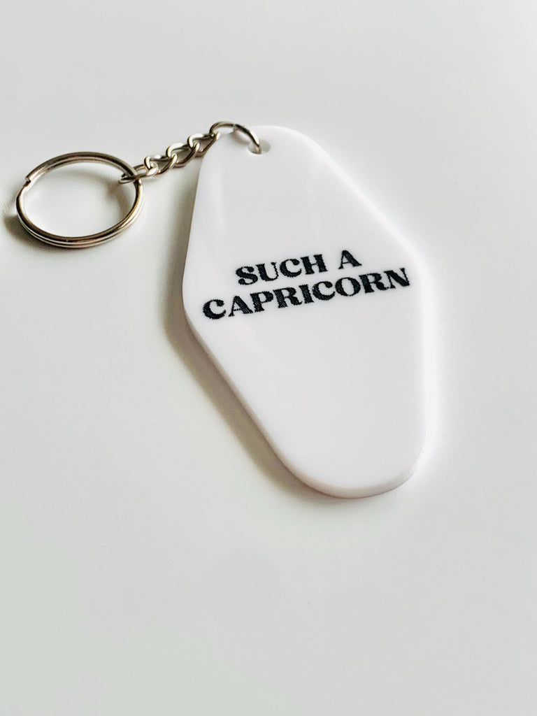 Zodiac Motel Keychain – Custom Astrological Sign – Acrylic Key Tag – Astrology Gift – Big [Sign] Energy – Such a [Sign] – Horoscope Keychain