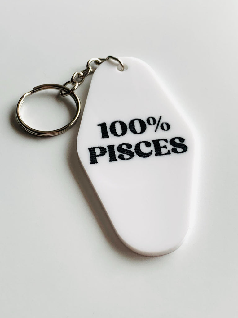 Zodiac Motel Keychain – Custom Astrological Sign – Acrylic Key Tag – Astrology Gift – Big [Sign] Energy – Such a [Sign] – Horoscope Keychain