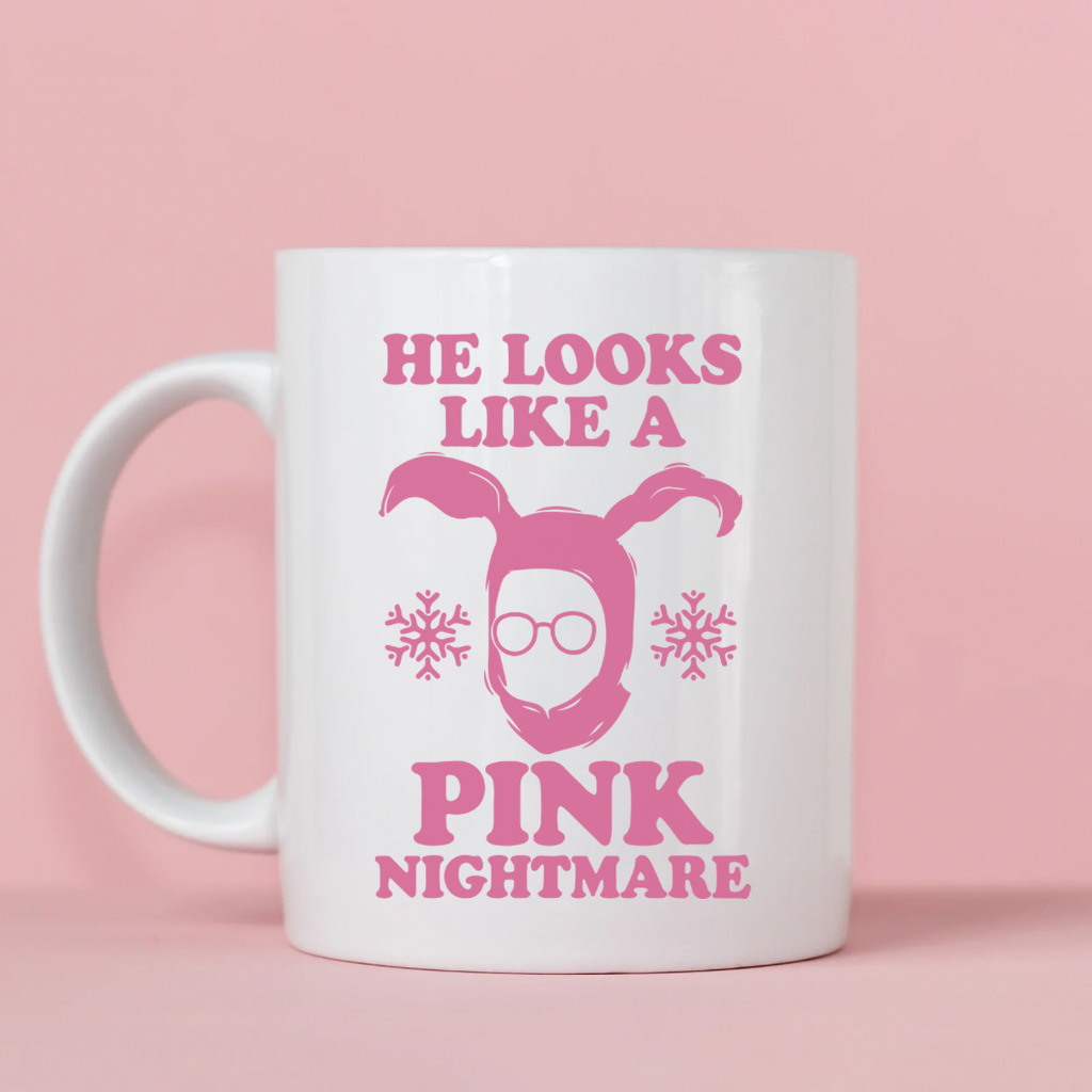 He Looks Like a Pink Nightmare Holiday Mug