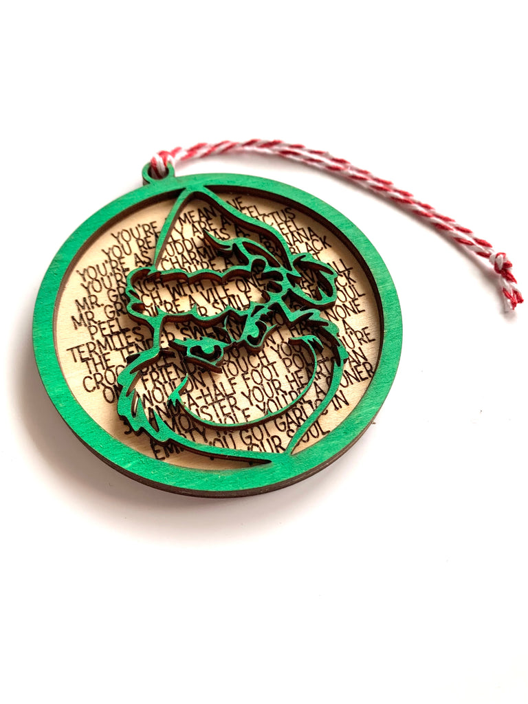 Grinch Movie Engraved Ornament