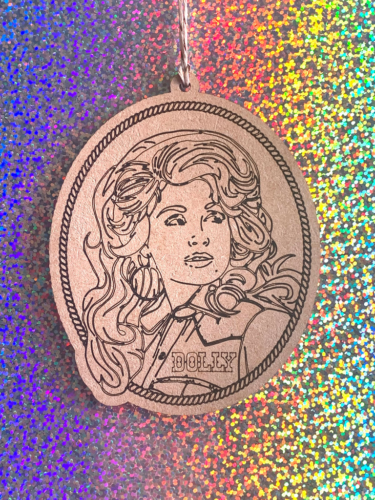 Dolly Parton Lasered Image Ornament