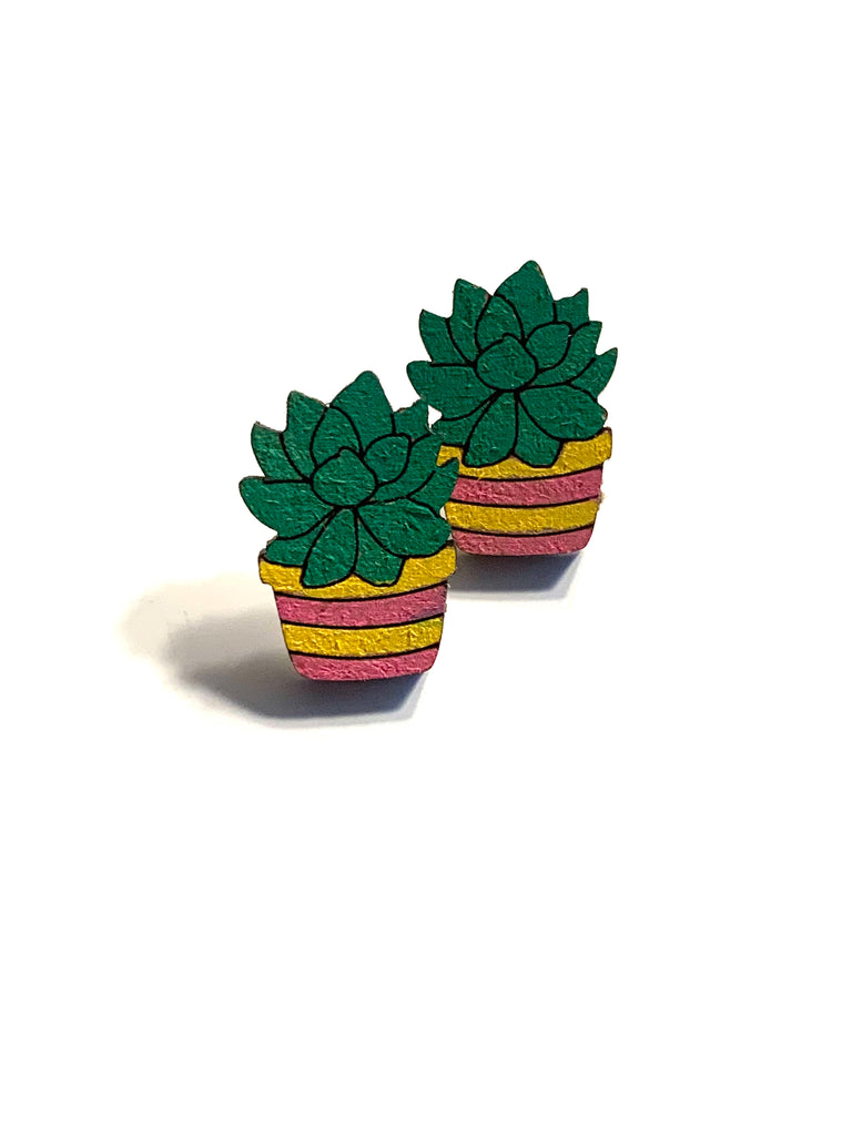 Potted Plant Stud Earrings