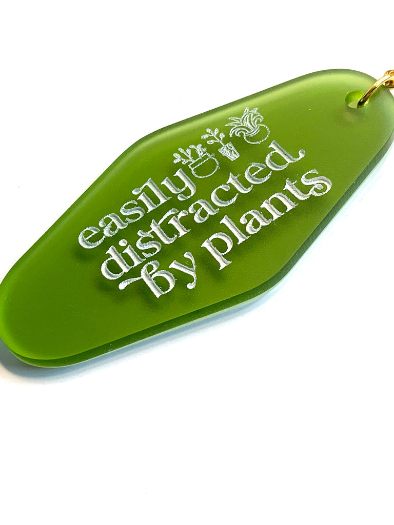 Easily Distracted By Plants Keychain