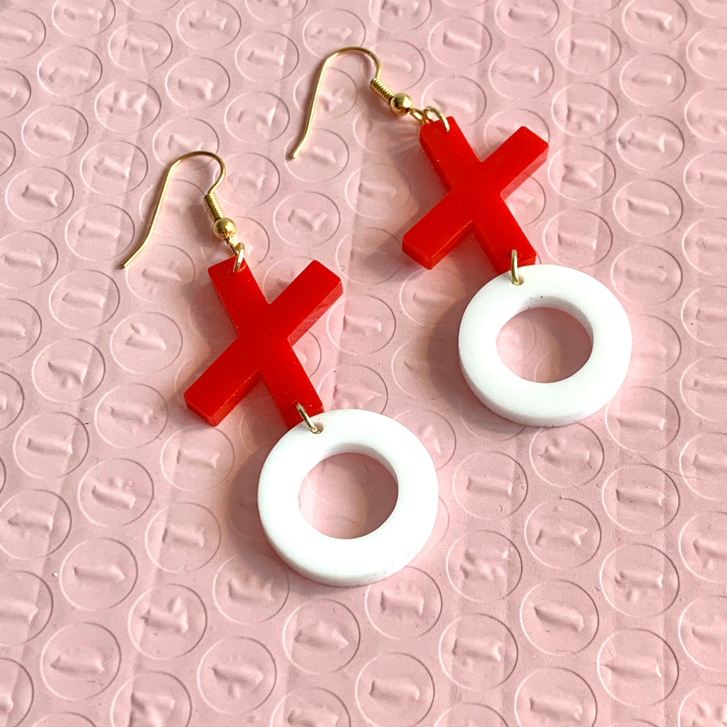 XO Acrylic Earrings