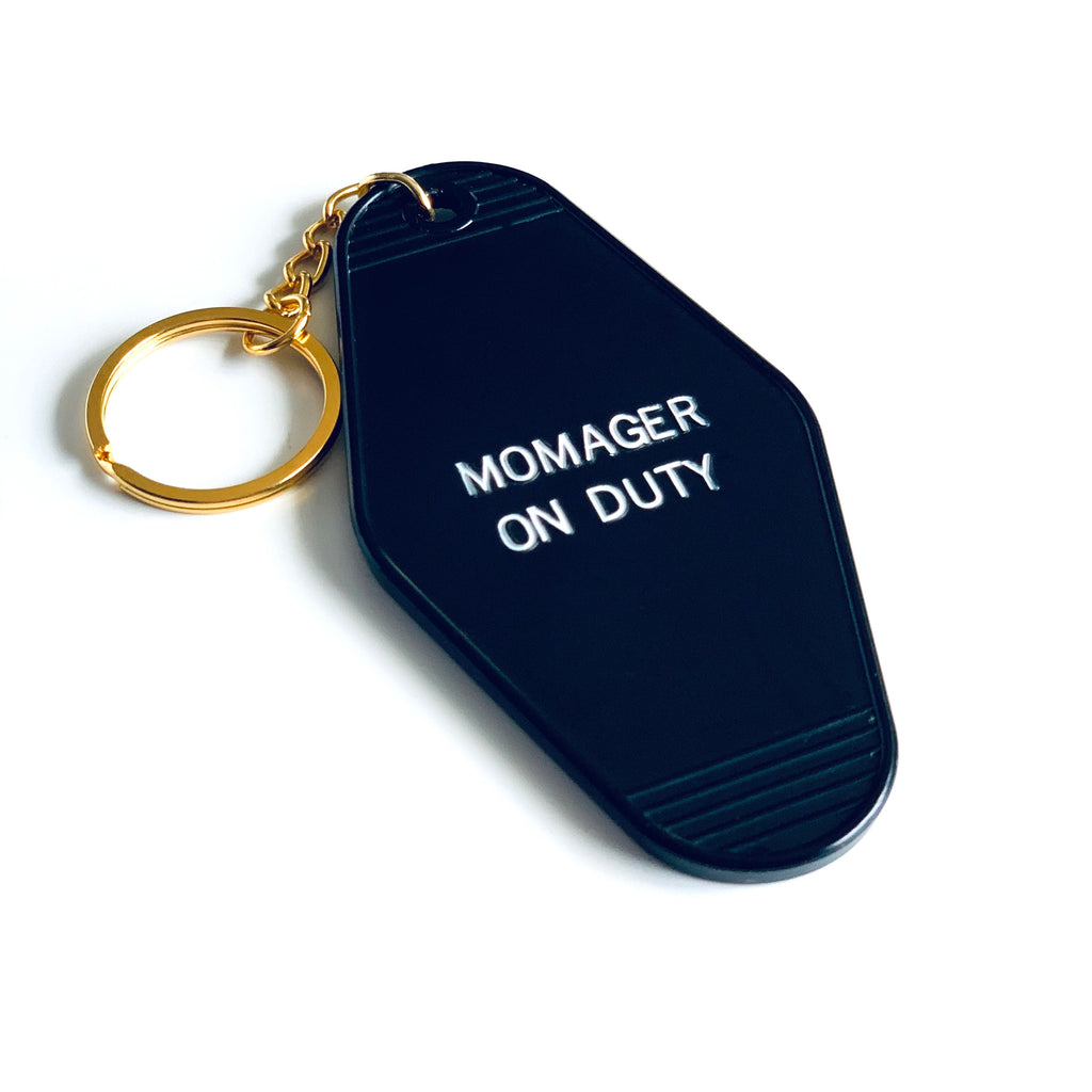 Momager on Duty Keychain